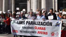 Manifestación de funcionarios de Justicia en Valladolid