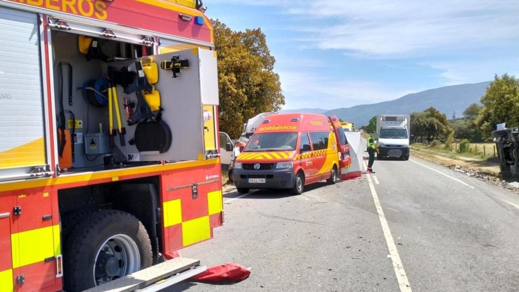 Imagen del accidente en la provincia de Ávila