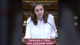 El vídeo de Lucía Muñoz arremetiendo contra el PSOE es el más visto en la cuenta de TikTok de Podemos.