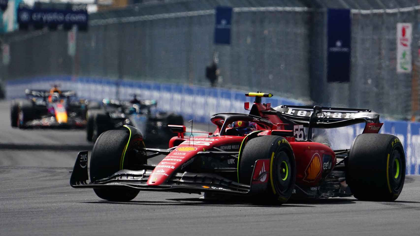 Sainz, durante el Gran Premio de Miami.