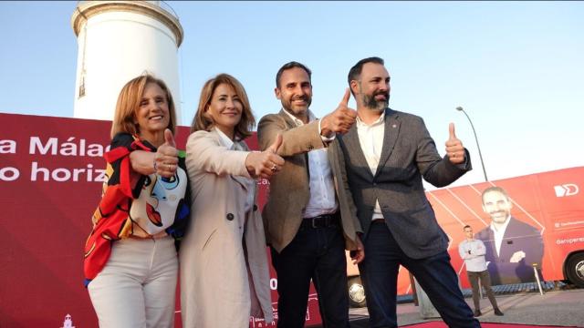 Begoña Medina, Raquel Sánchez, Dani Pérez y Mariano Ruiz en el acto.