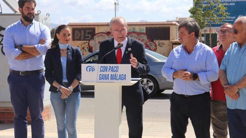 Francisco de la Torre, en la rueda de prensa informando de las propuestas en materia de seguridad.