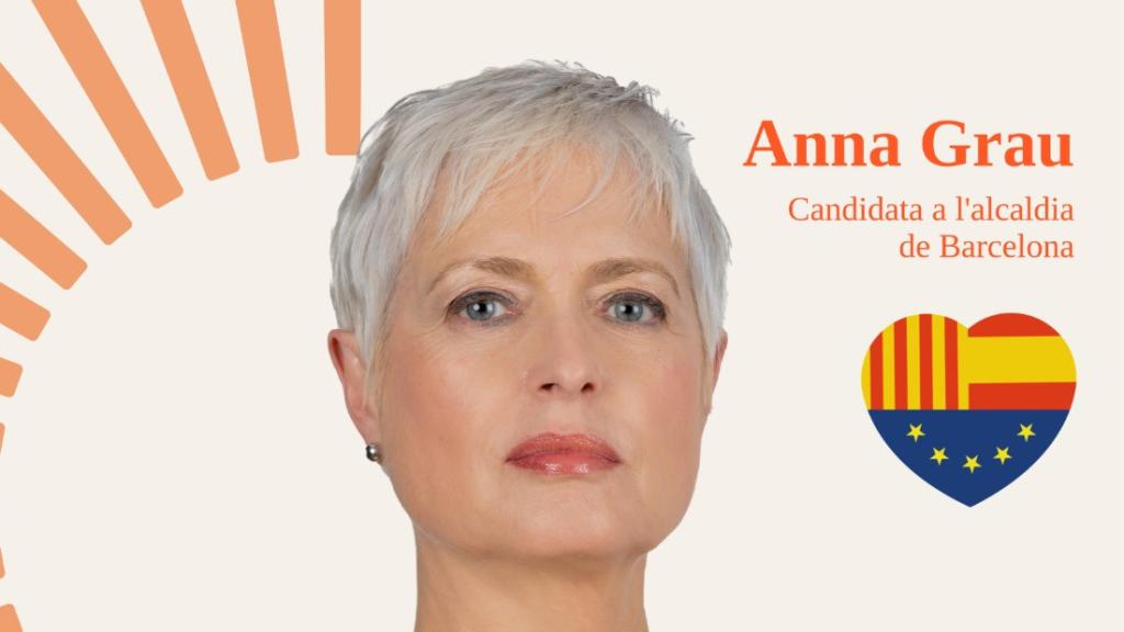 Detalle del cartel electoral de Anna Grau.