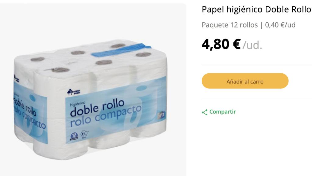 Papel higiénico.