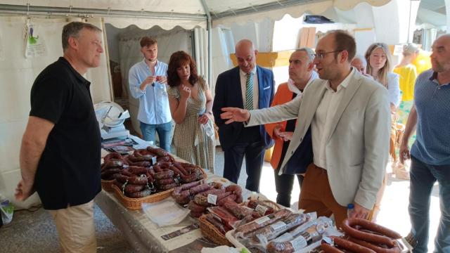 El alcalde de Ciudad Rodrigo, Marcos Iglesias, en la anterior edición de la Feria del Farinato