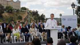 Feijóo en el primer acto de campaña del PP de Castilla-La Mancha