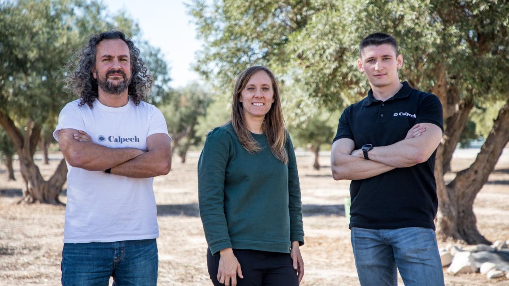 Equipo fundador de Calpech (de izquierda a derecha): Andrés Fullana, Blanca Calderón y Yuriy Budyk (CEO).