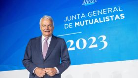 Ignacio Garralda, presidente de Grupo Mutua, durante la junta general de mutualistas de la compañía.