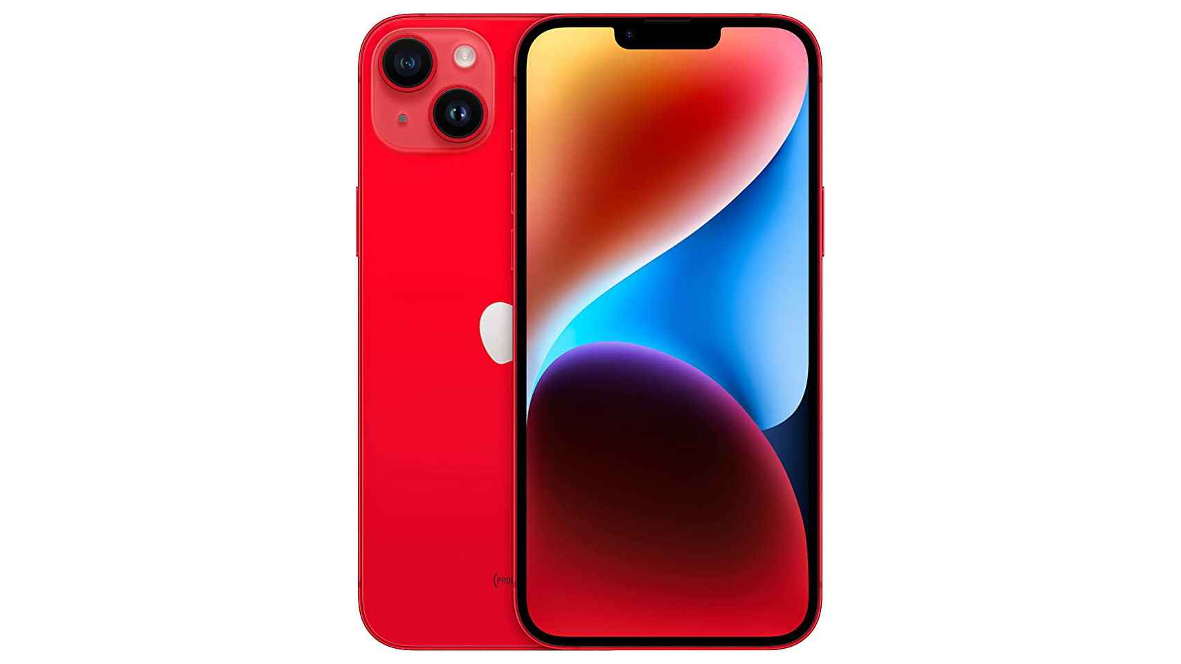 El iPhone 14 Plus en color rojo.