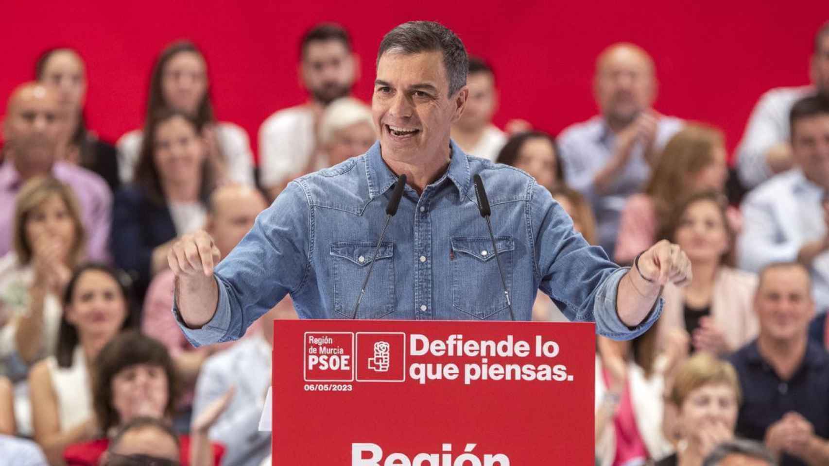 Pedro Sánchez durante su anuncio de las ayudas para el Interrail.