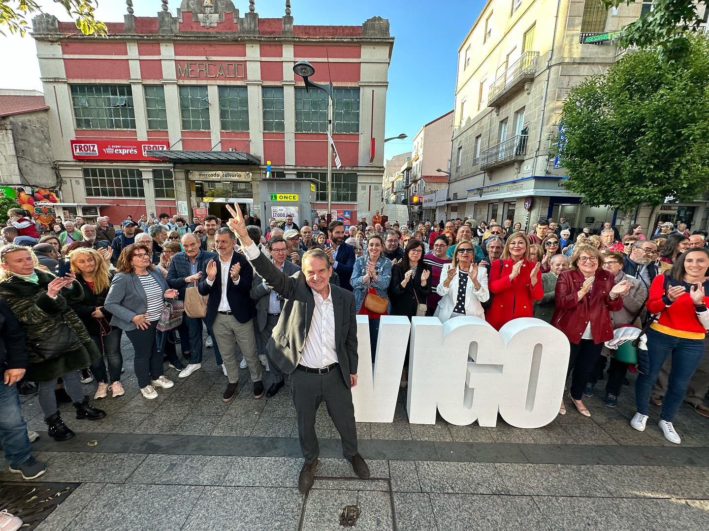 Acto de Abel Caballero en el Calvario. Foto: PSOE de Vigo