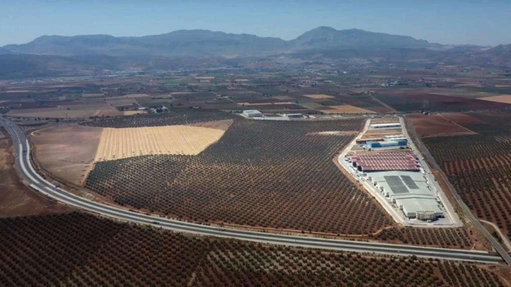 Vista aérea de los terrenos sobre los que se va a desarrollar la segunda fase de ampliación del centro logístico de Antequera.