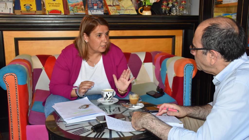 Tita García y Eusebio Cedena en un momento de la entrevista