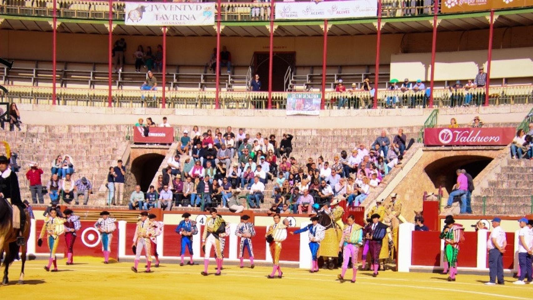 Paseíllo de la novillada de feria de Valladolid