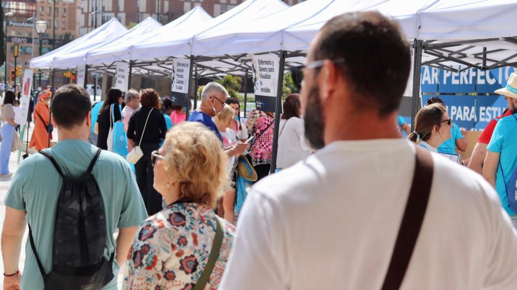 Imagen de la feria de salud organizada por el Colegio de Enfermería de Málaga.