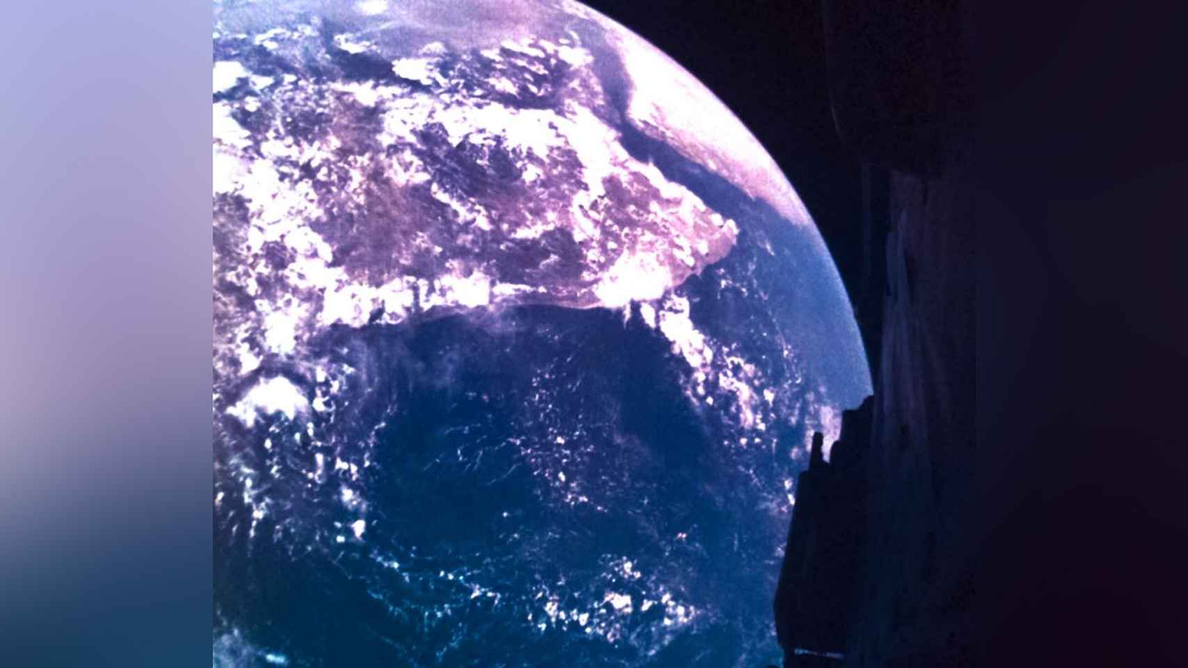 Vista de la Tierra tras el despegue de Juice, el 14 de abril.