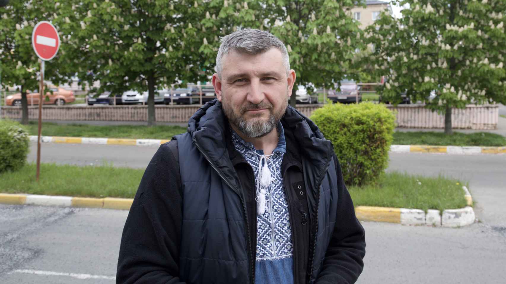 Dmitry Hapchenko, vecino de 45 años de Bucha (Ucrania).