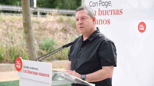 García-Page en al acto de campaña celebrado en Villanueva de la Jara