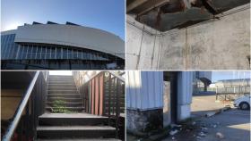 El lamentable estado del Coliseum de A Coruña: escaleras oxidadas y paredes con humedad