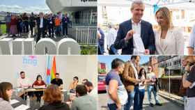 Actos de campaña electoral en Vigo este lunes 15 de mayo.