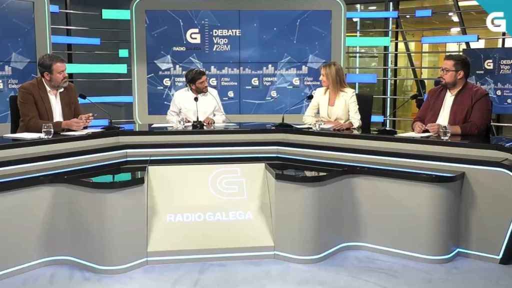 Debate electoral de la TVG para la ciudad de Vigo con la ausencia del alcalde.