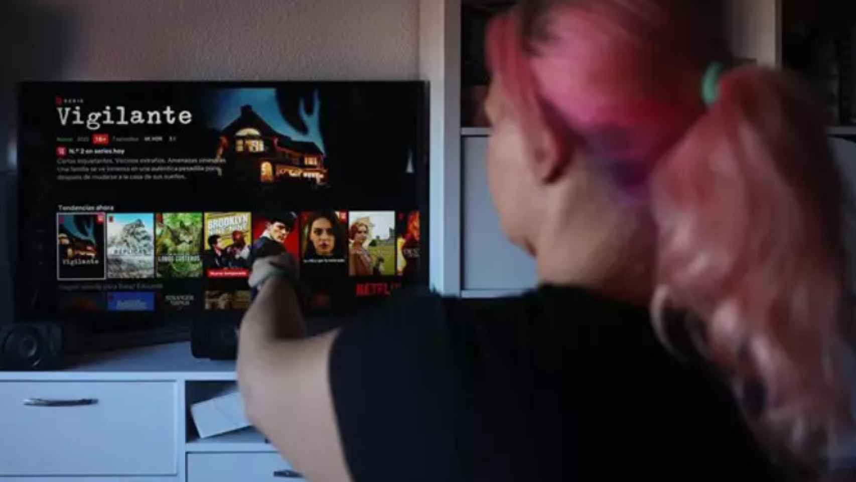 Un usuario se conecta a la plataforma Netflix.