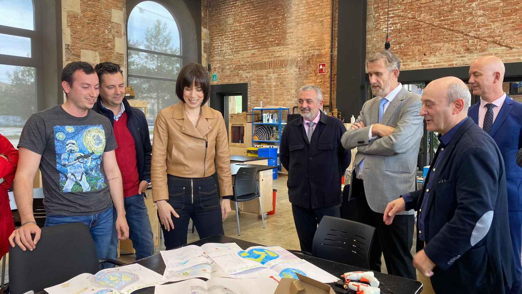 La ministra de Ciencia e Innovación, Diana Morant, durante su visita a Burgos, este martes.