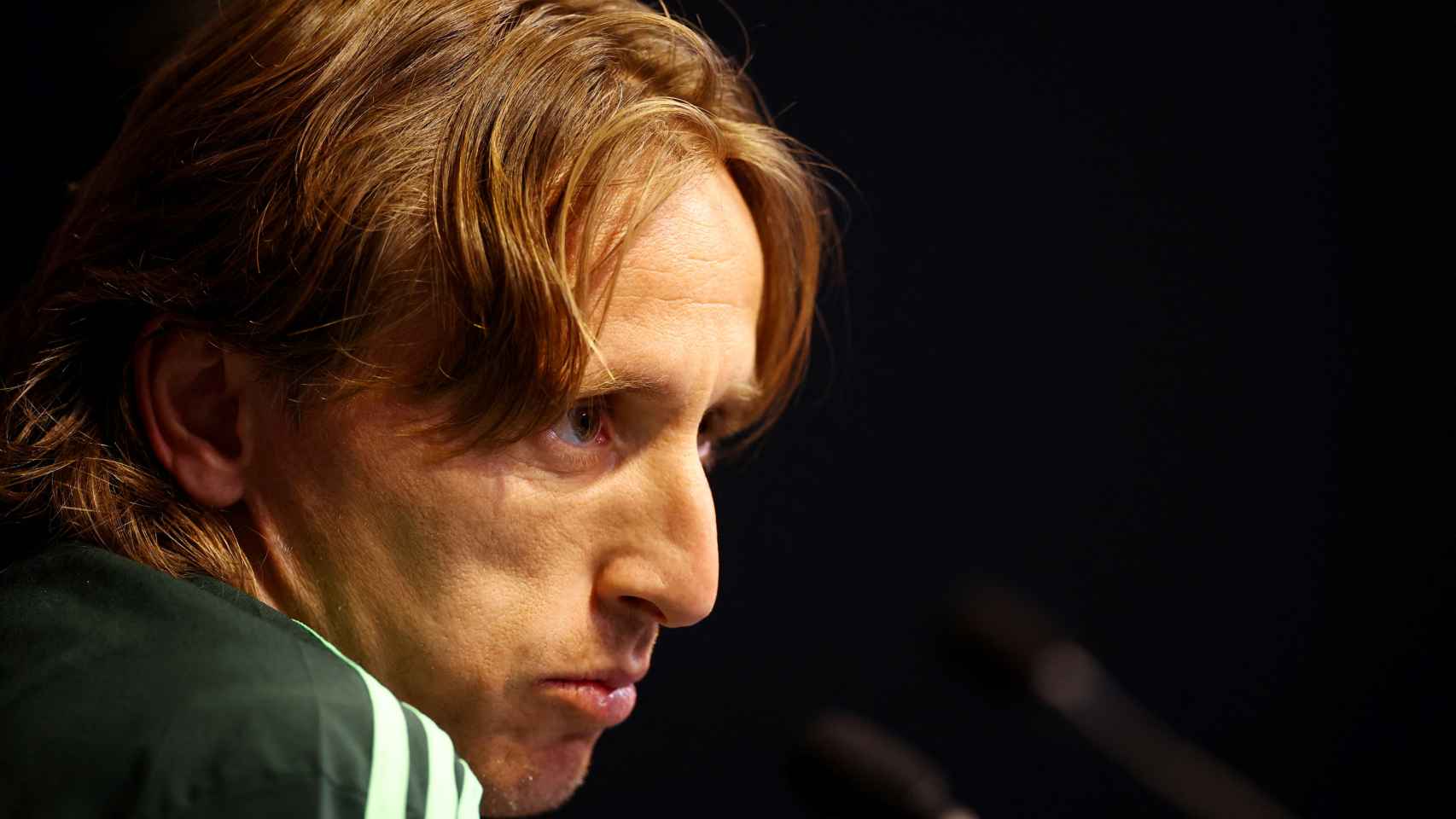 Luka Modric, en rueda de prensa del Real Madrid de la Champions League