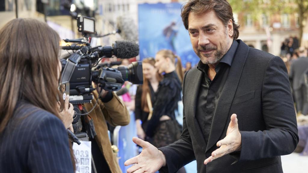 Javier Bardem en la première de 'La sirenita'.