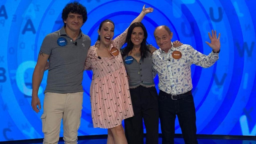 Paco Pastor, La Mari, Nerea Garmendia y Jero García en 'Pasapalabra'.