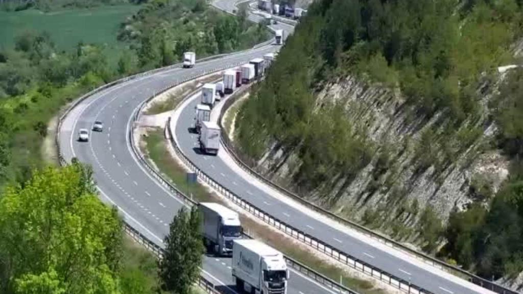 Situación de la N-1 por el accidente en la AP-1 en Burgos