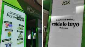 Imagen del polémico cartel de Vox en Miranda de Ebro