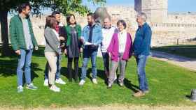 Miembros de la candidatura del PSOE de Zamora en el Castillo