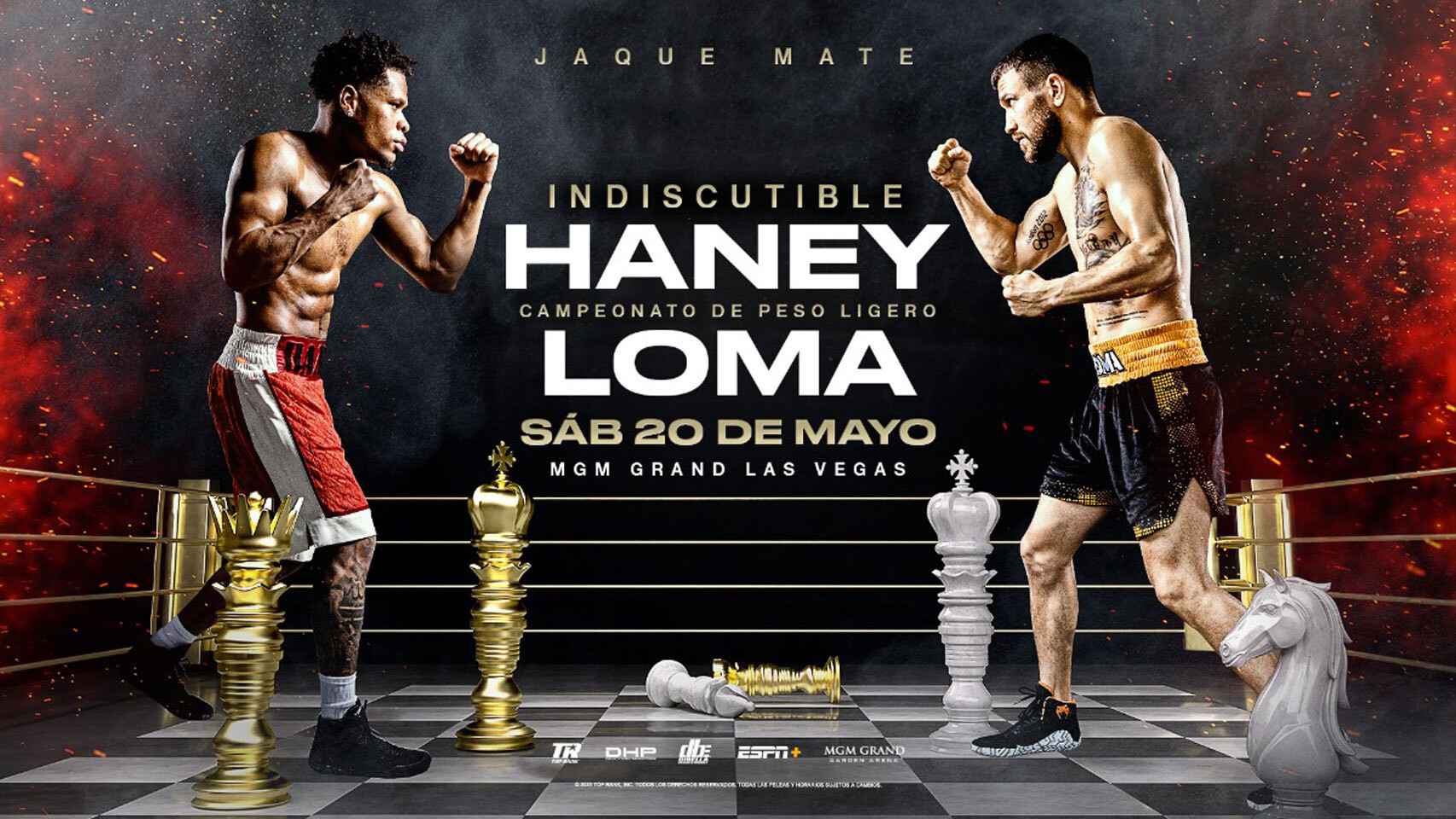 Cartel promocional del combate entre Devin Haney y Vasily Lomachenko