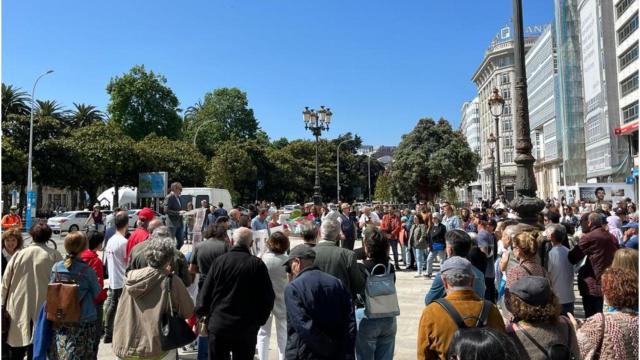 Concentración por el Día das Letras Galegas en A Coruña