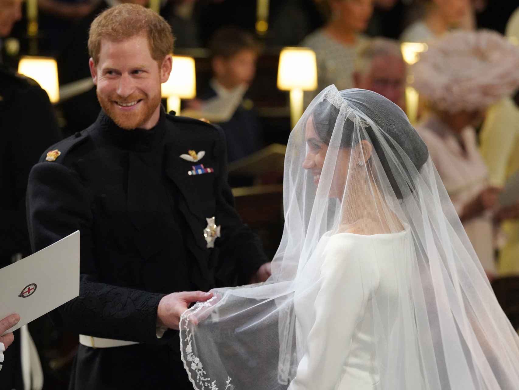El príncipe Harry y Meghan Markle el día de su boda en Windsor.