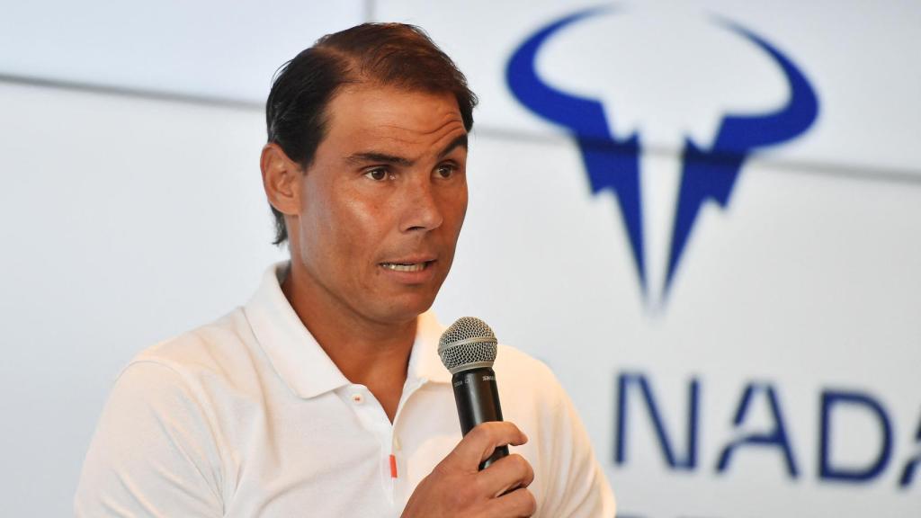 Rafa Nadal, en su comparecencia en Manacor