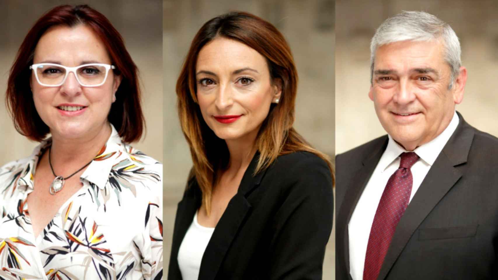 Tres de los diputados de Ciudadanos declarados tránsfugas: Isabel Franco, Valle Miguélez y Francisco Álvarez.