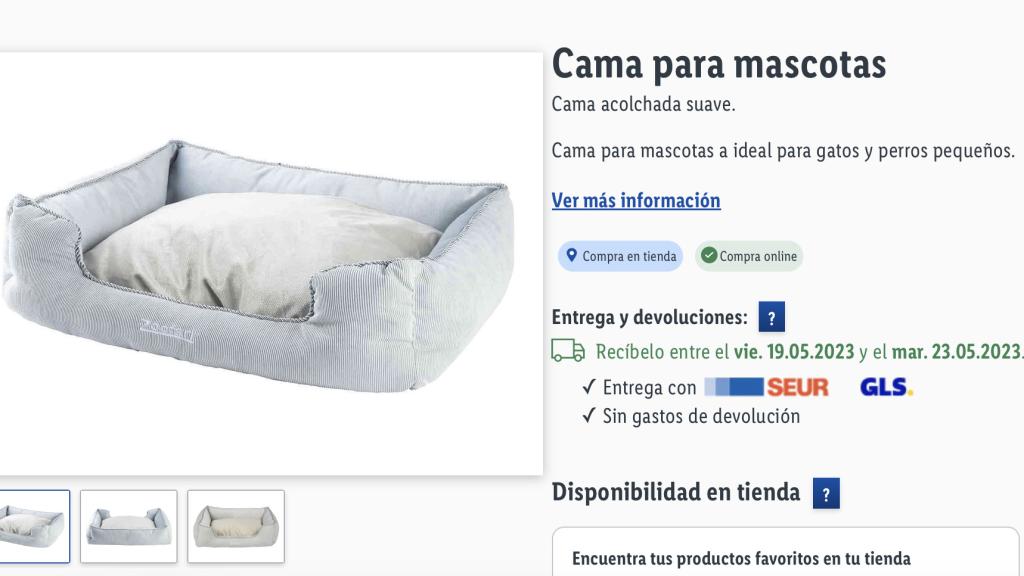 Cama para mascotas.