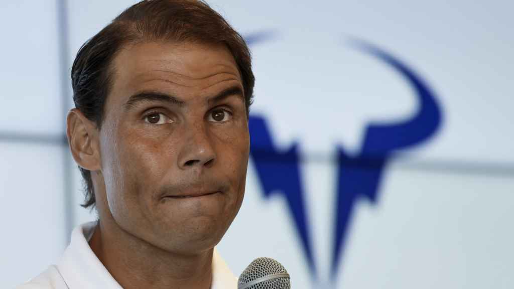 Rafa Nadal, durante la rueda de prensa.