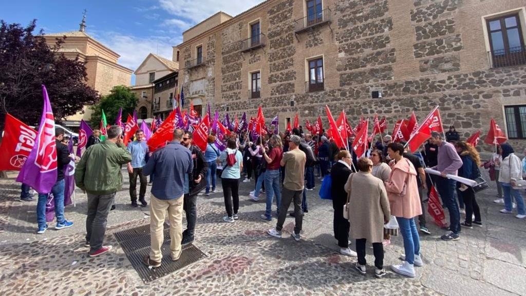 Protestas de las trabajadoras de la Limpieza. Foto: CCOO.