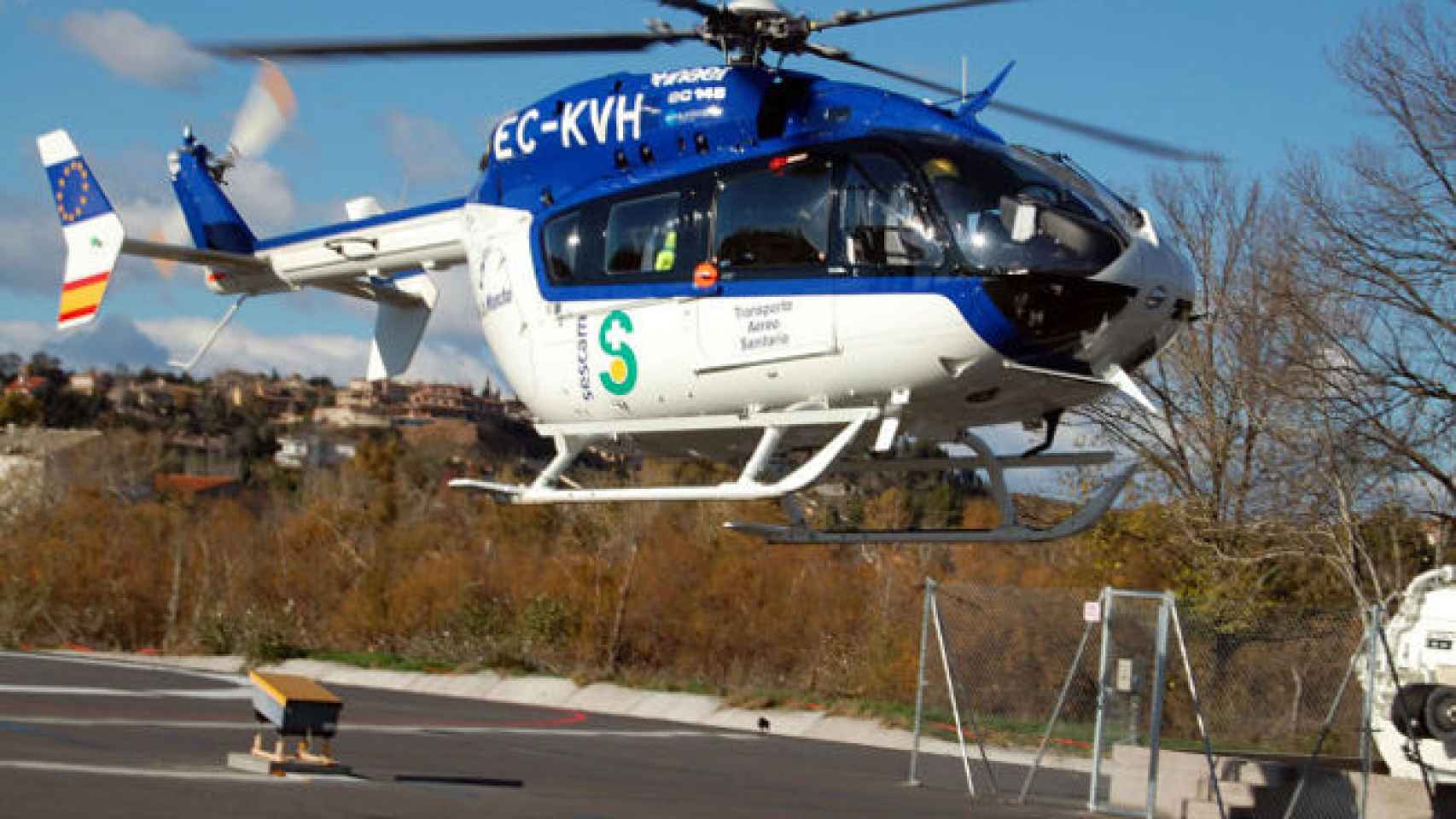 Helicóptero sanitario del Sescam. Imagen de archivo