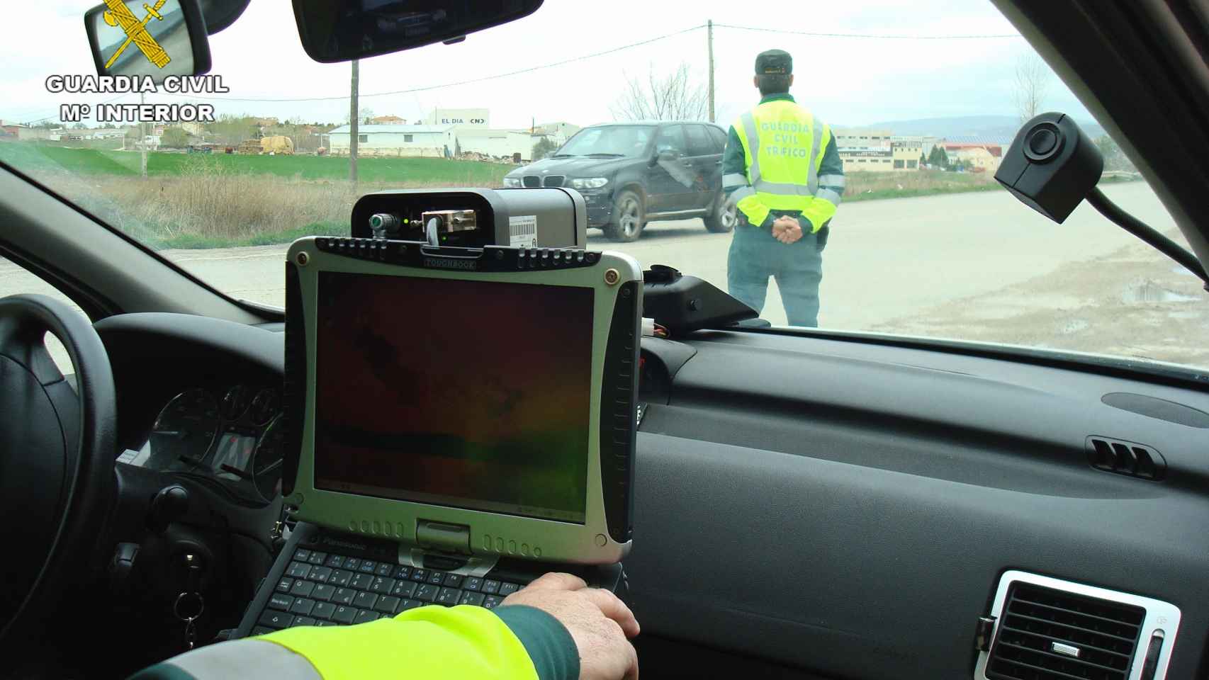 Imagen de un control de velocidad de la Guardia Civil de Tráfico.