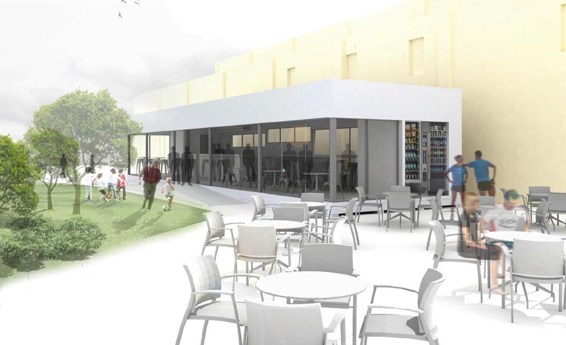 Así será la futura cafetería de los campos de la Torre de Hércules (Concello da Coruña).