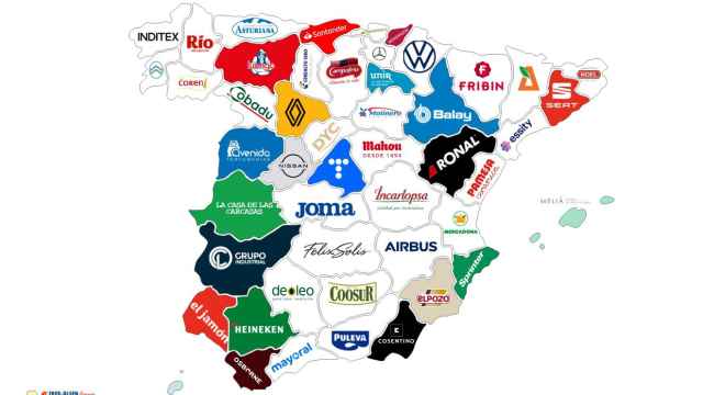 El mapa de las empresas más importantes de España.
