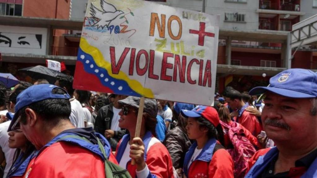 Manifestación en Venezuela, en imagen de archivo.