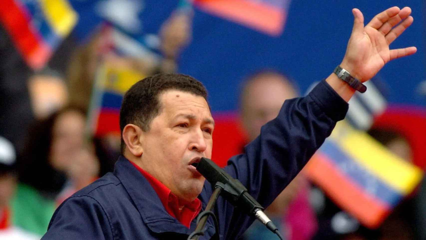Hugo Chávez, en un mitin.
