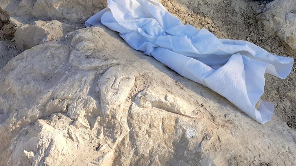 El relieve encontrado en el yacimiento del Tossal de la Cala de Benidorm.