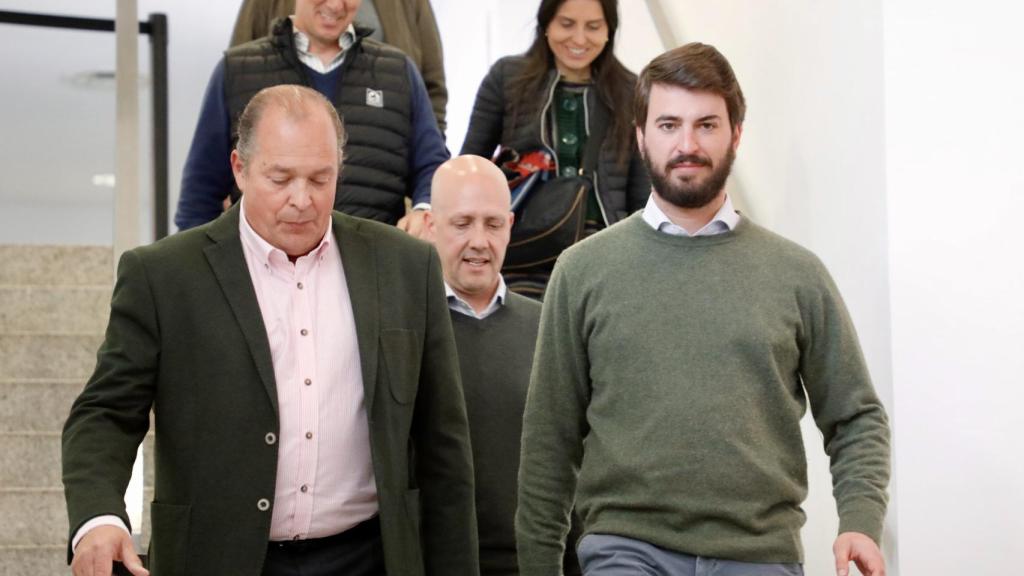 El vicepresidente de la Junta, Juan García-Gallardo, durante el acto de este jueves en Salamanca.