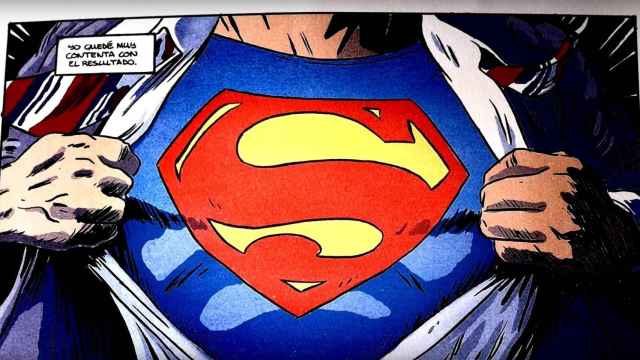 Detalle del traje de Superman en uno de sus cómics.
